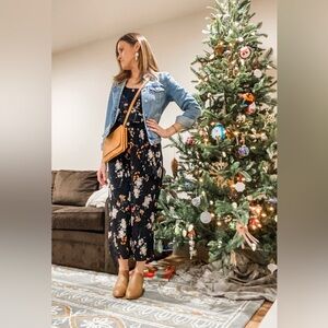 EUC size small Kaileigh jumpsuit in black floral print